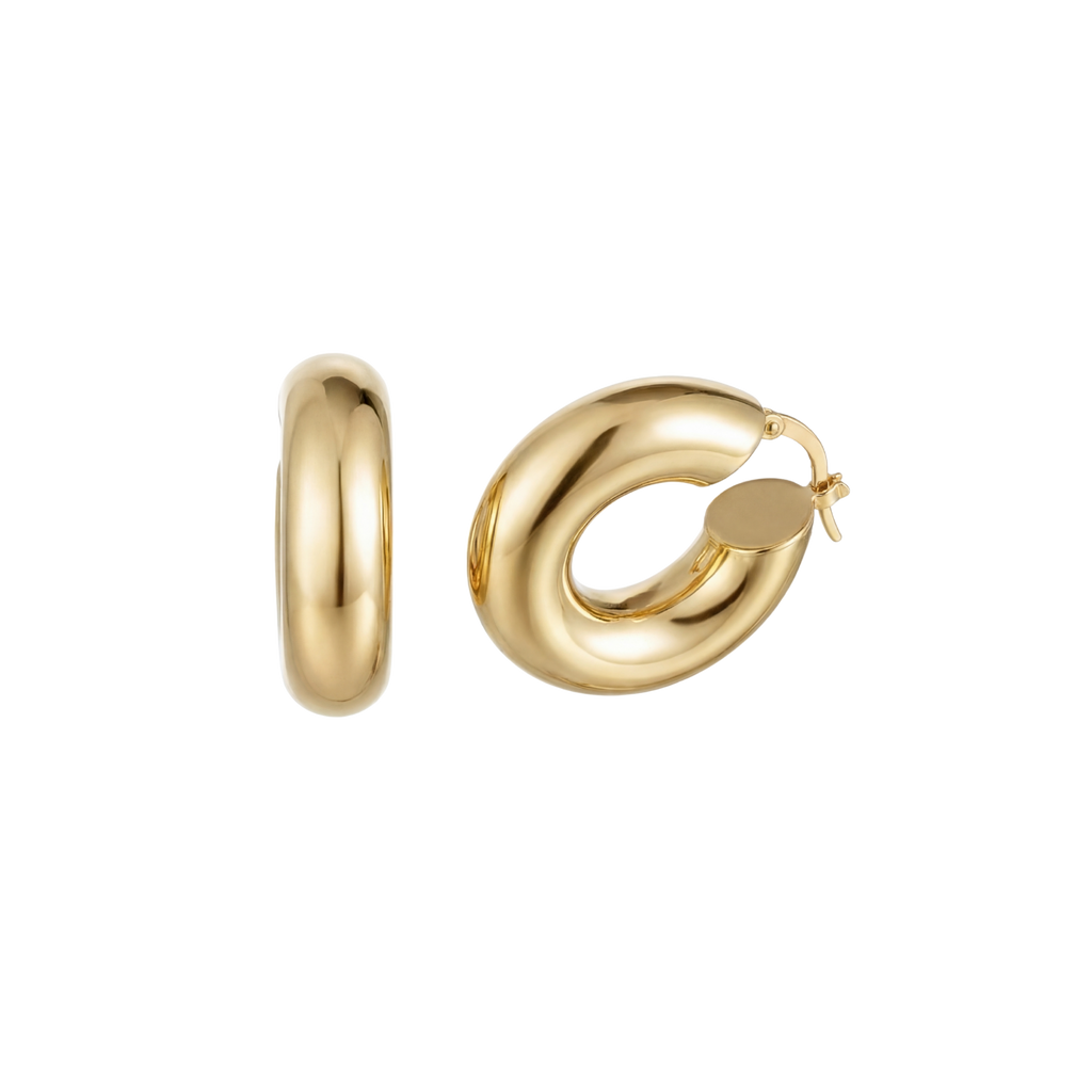 Bold Dome Hoop Earrings