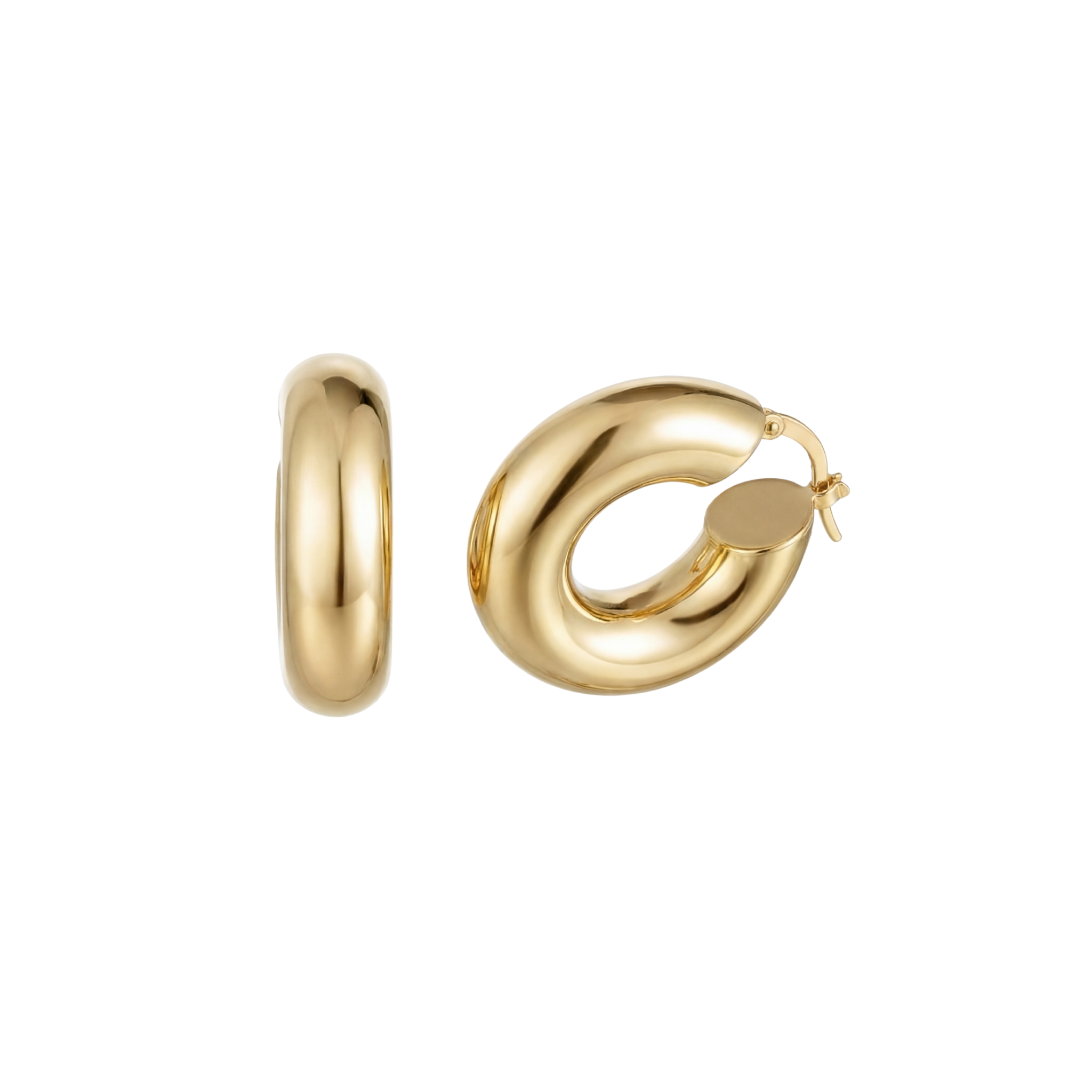 Bold Dome Hoop Earrings