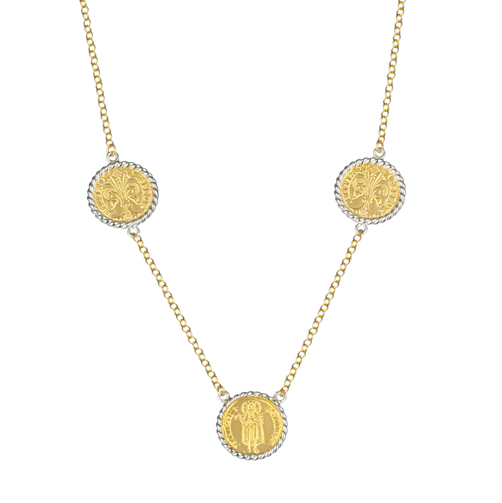 Coin Station Necklace (Giglio & Saint John the Baptist)