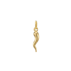 18k gold Cornicello Italian horn pendant charm for good luck