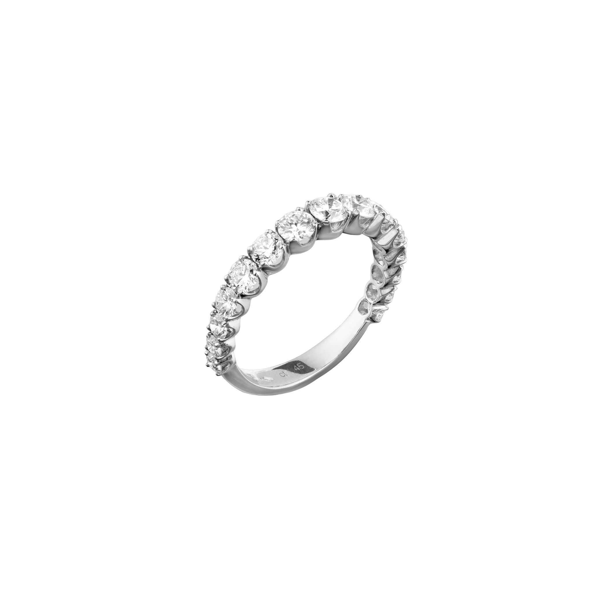 Diamond Riviera Ring side view