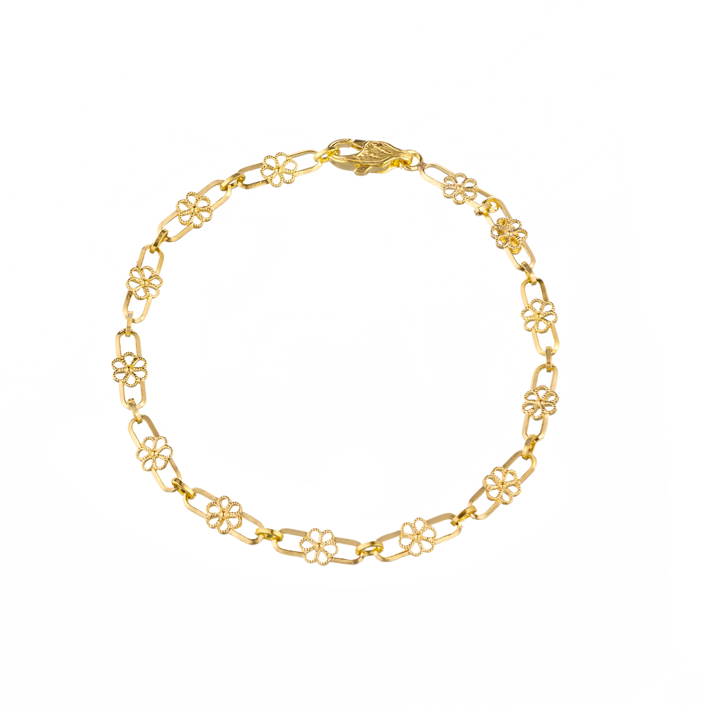 Floral Lace Link Bracelet