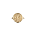 Florentine Coin Ring – Rope Border - top view