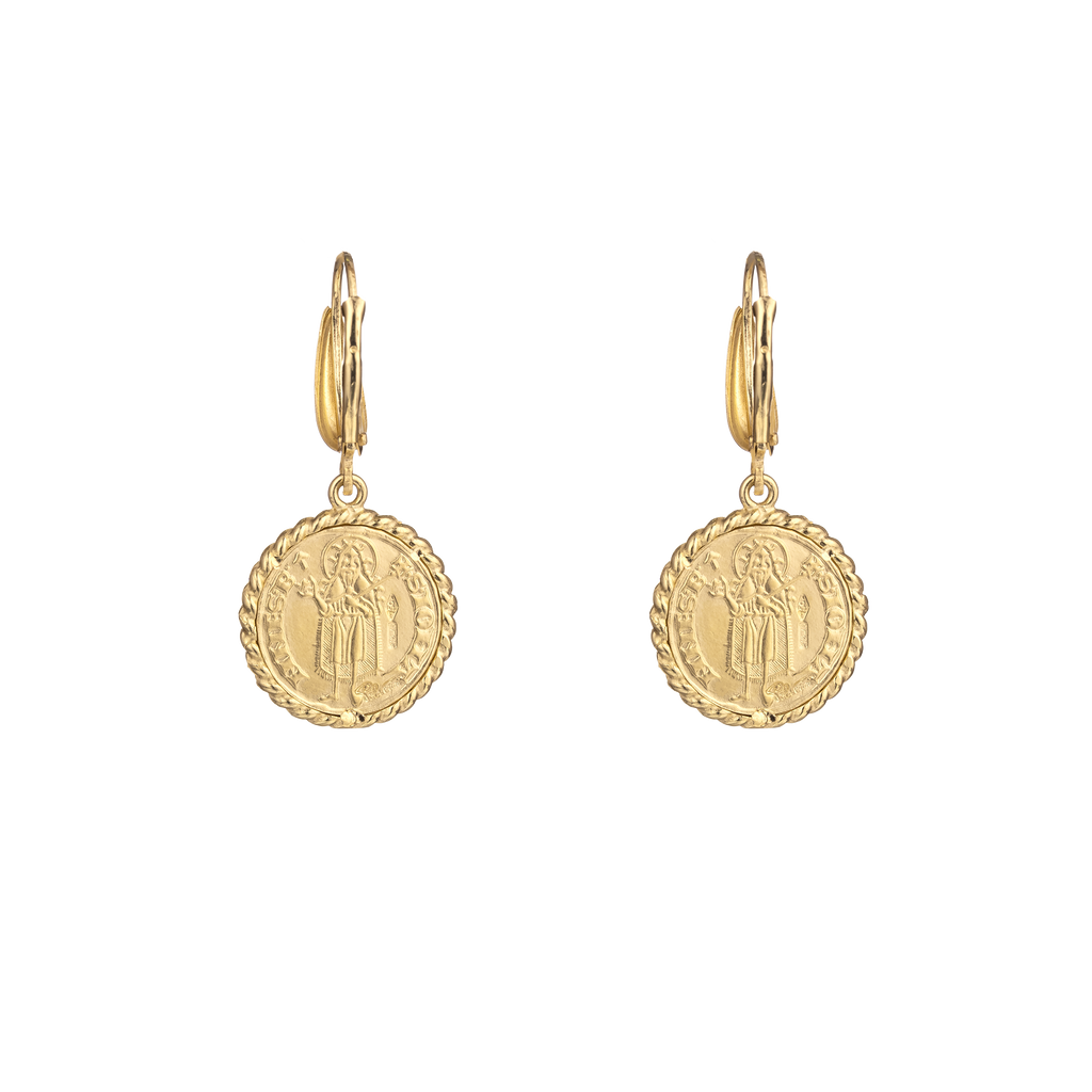 Florentine "Fiorino" Coin Earrings back