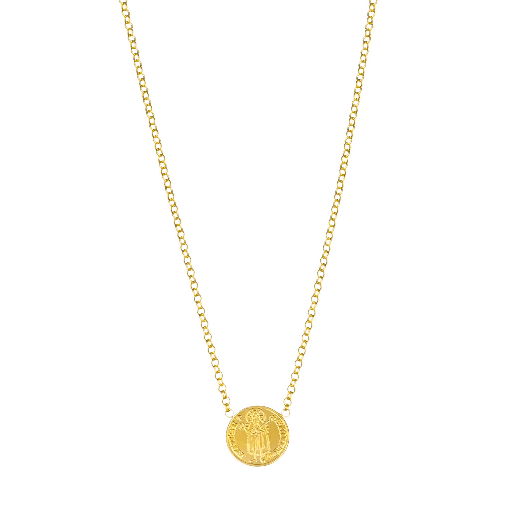 "Saint John the Baptist" Coin Station Necklace back