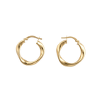 Sculptural Wave Hoop Earrings side view