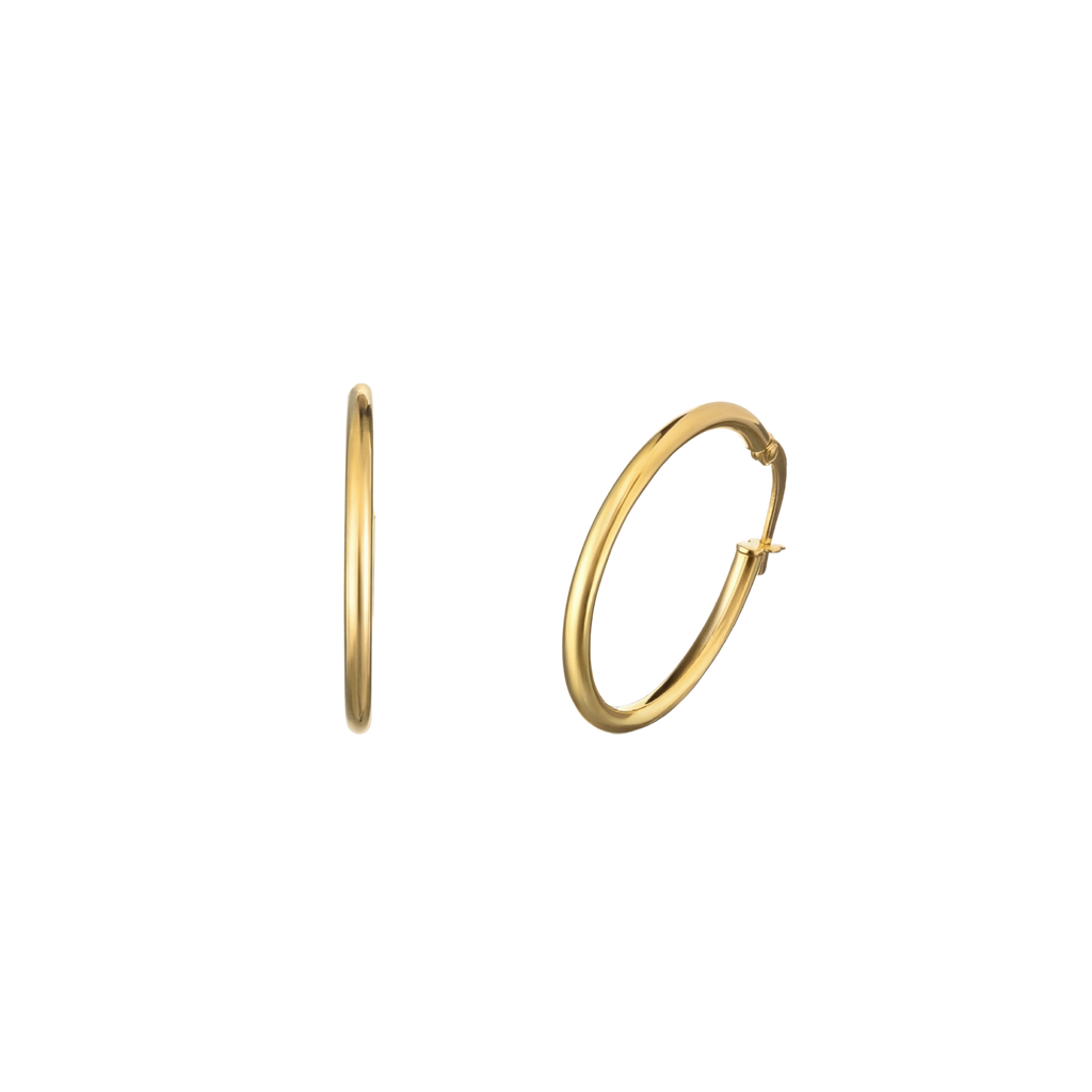 Slender Tube Hoop Earrings