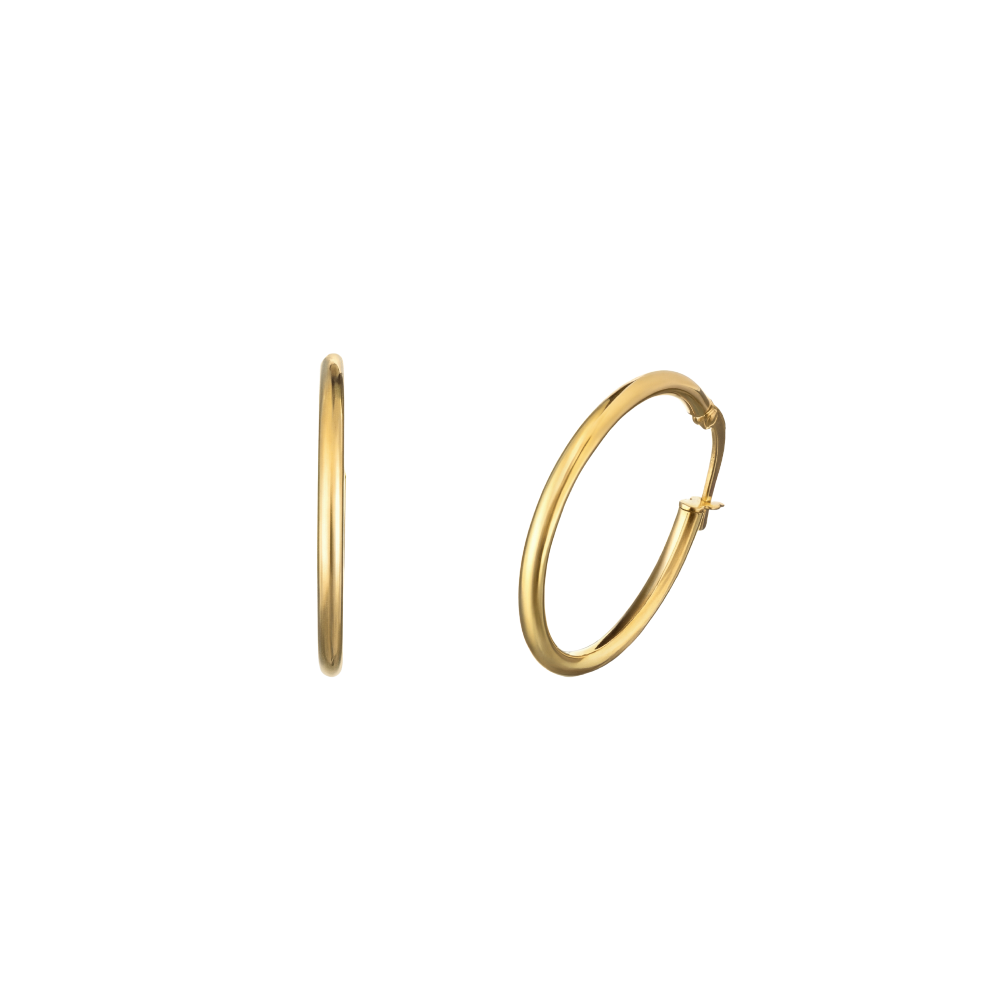 Slender Tube Hoop Earrings