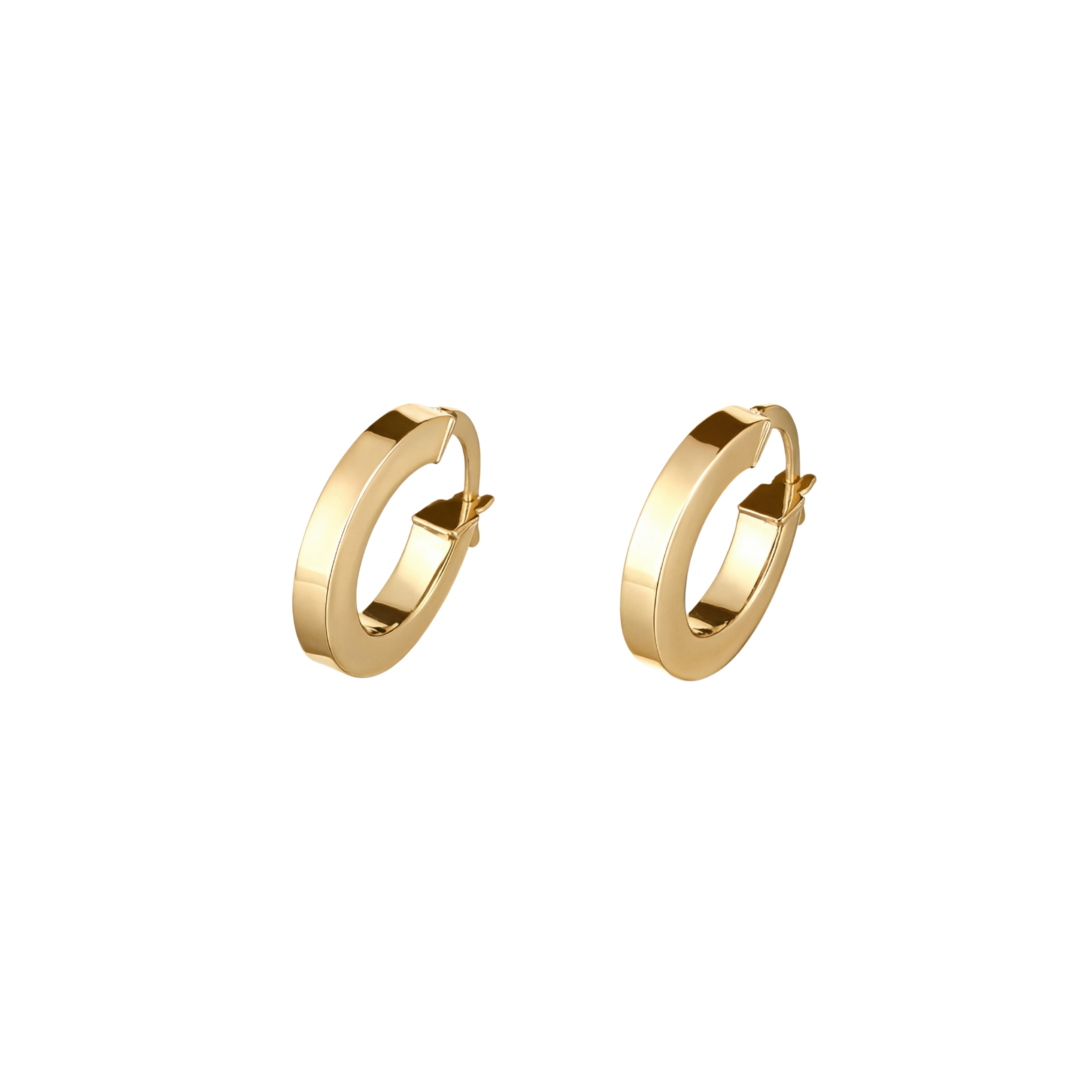 Square Edge Huggie Earrings