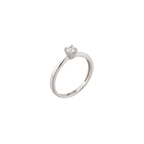 Tapered Solitaire Diamond Ring side view