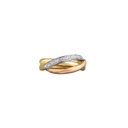 Trinity Gold & Diamond Ring top view