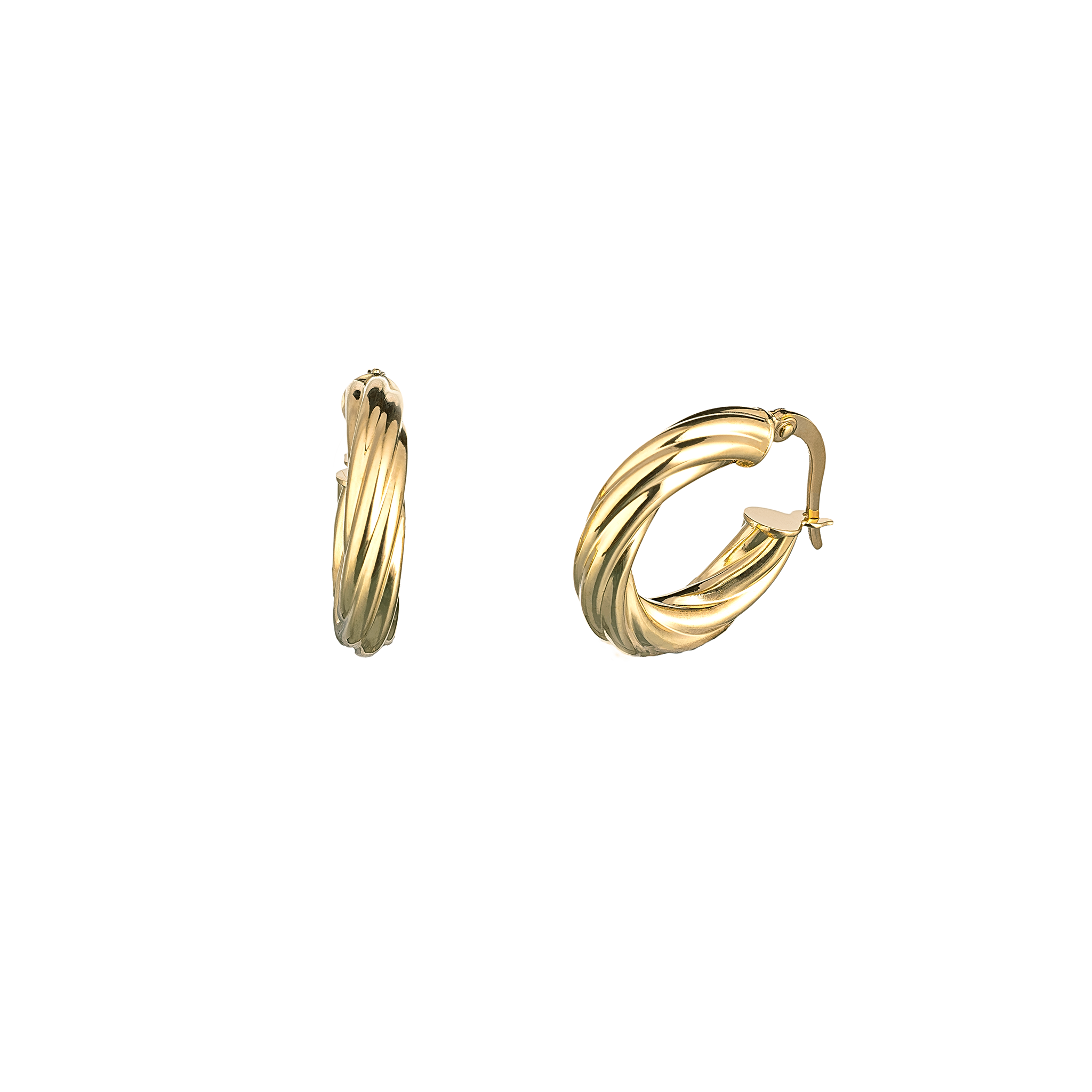 Twisted Spiral Hoop Earrings