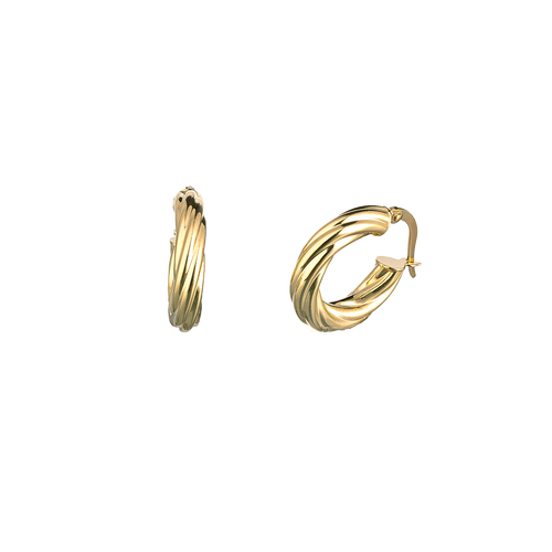 Twisted Spiral Hoop Earrings